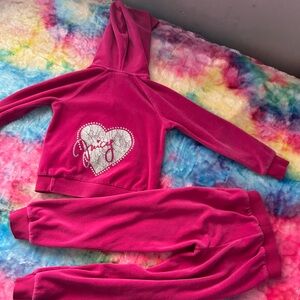 Pink Heart Hoodie and Joggers Set